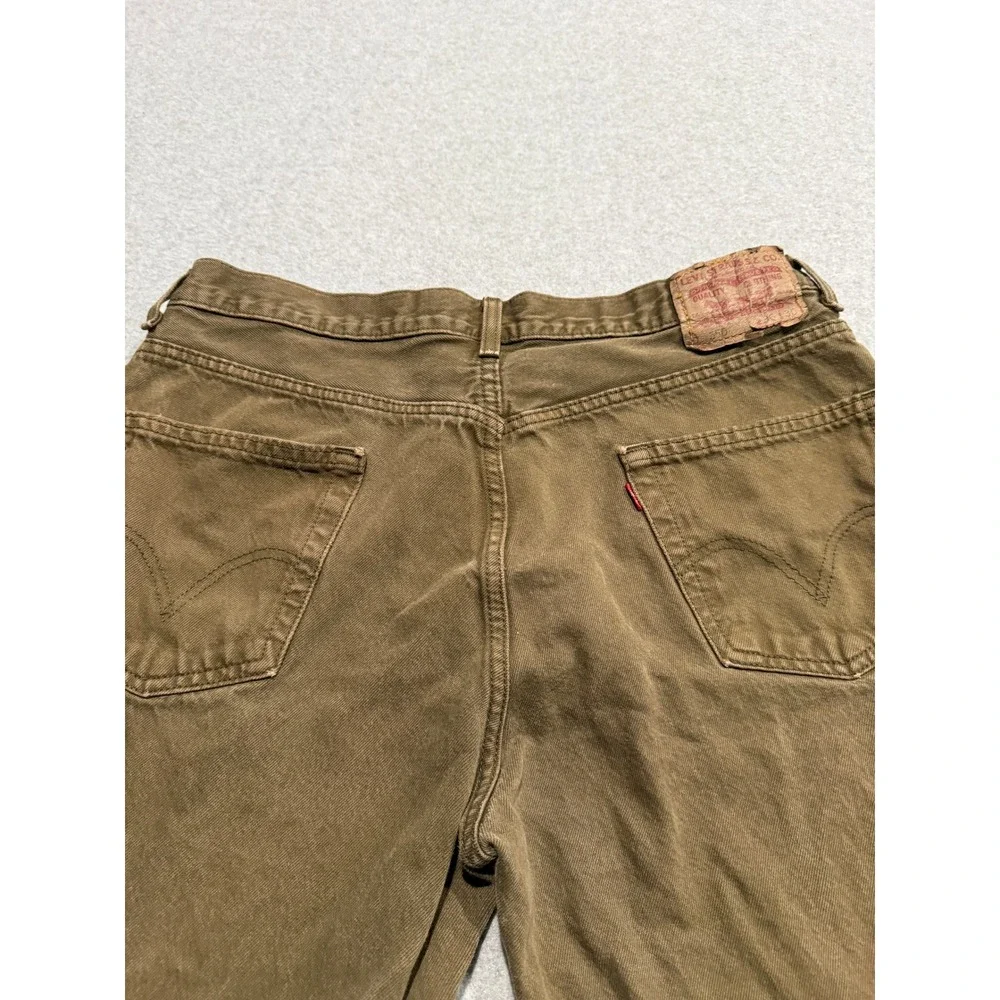 Levis 550 Relaxed Fit Brown Denim Jeans Mens 36x30 Cotton Tapered Leg 00550-0549